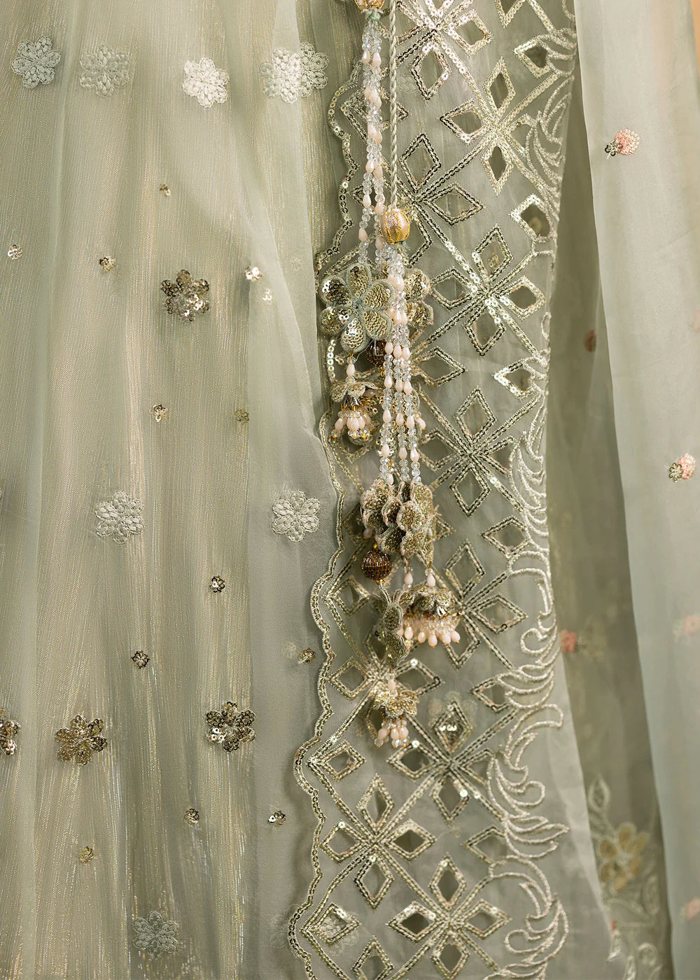 Elegant Aquamarine Organza Maxi Dress